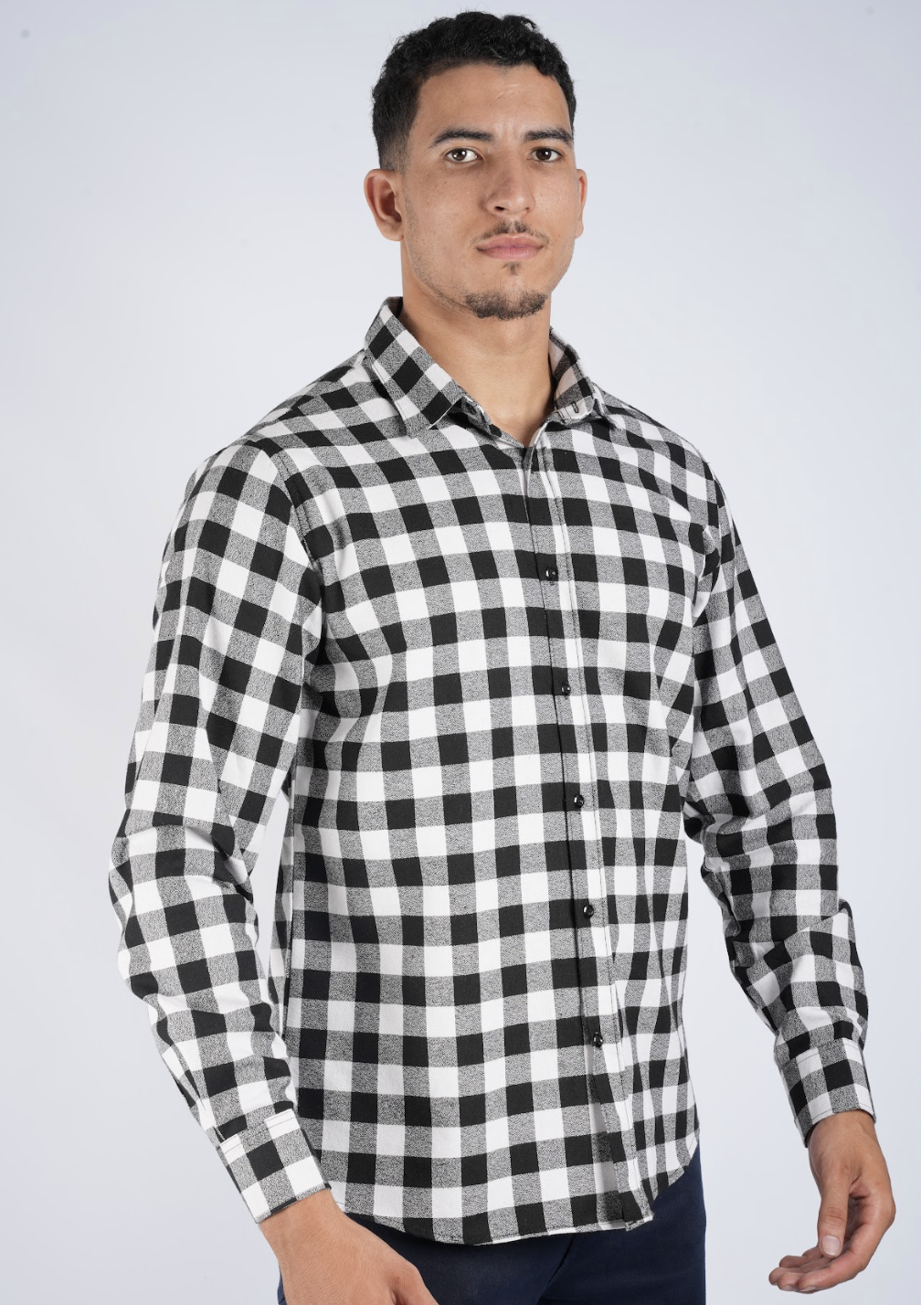 Pack de 3 Chemises Massimo Dutti En Flanelle À Carreaux À Manches Longues Ref-FL3535M ( Blanche + Gris + Beige )