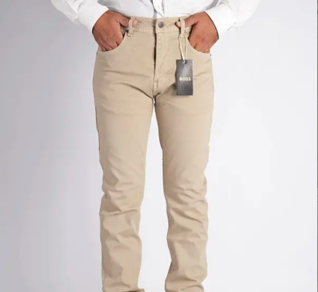 Packs de 3 pantalons en toile piqué de coton 5 poches Ref-Pck733241V ( Beige + Bleu roi + Charocal Gris )