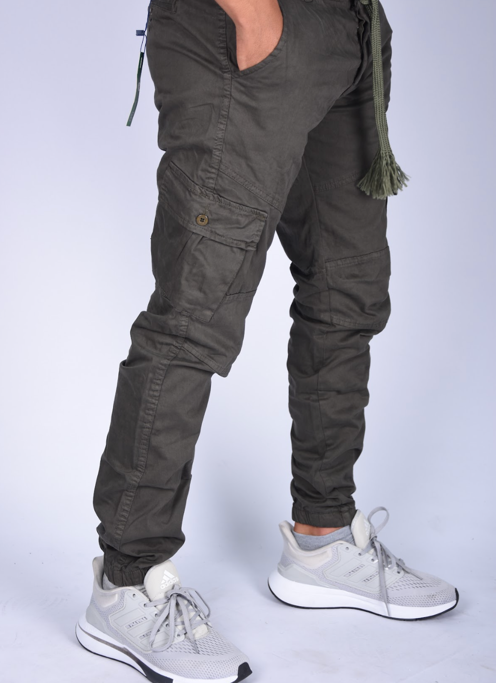 Pack de 2 Pantalons cargo confort ( Noir +Vert Militaire) ref-CG9654