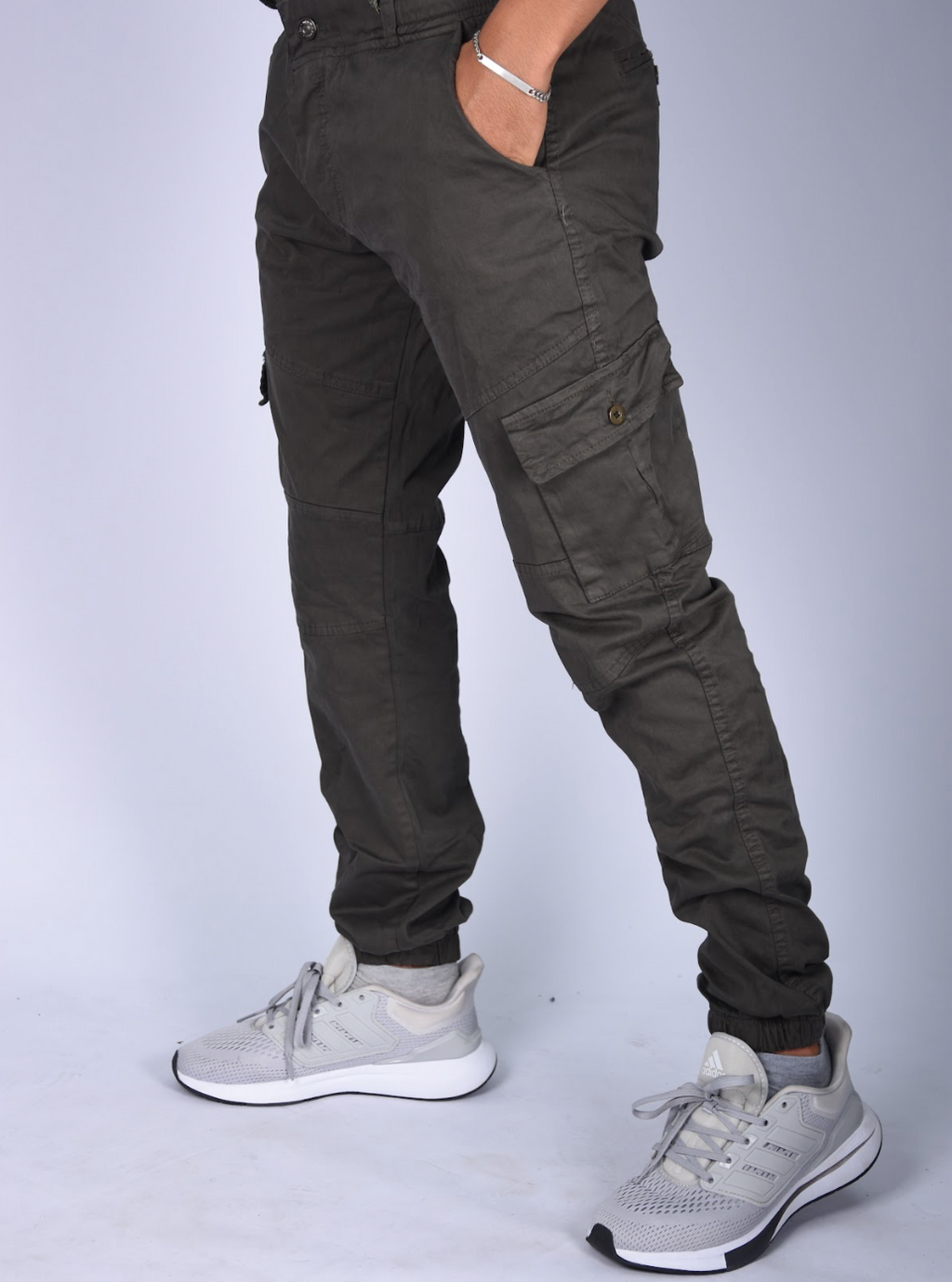 Pack de 2 Pantalons cargo confort ( Noir +Vert Militaire) ref-CG9654