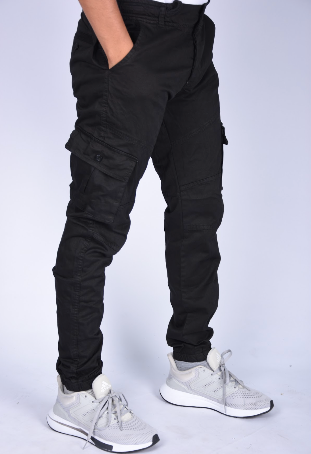 Pack de 2 Pantalons cargo confort ( Noir +Vert Militaire) ref-CG9654