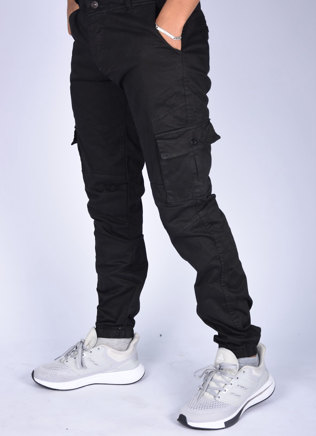 Pack de 2 Pantalons cargo confort ( Noir +Vert Militaire) ref-CG9654