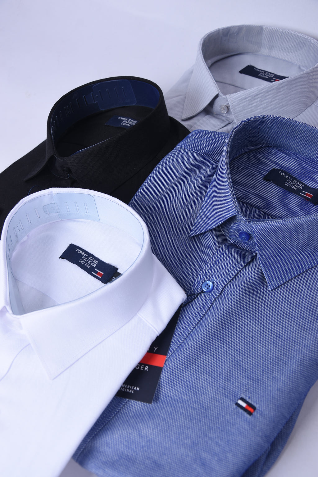 Chemise Tommy Oxford coton piqué Ref-Pc07810 ( Bleu roi )