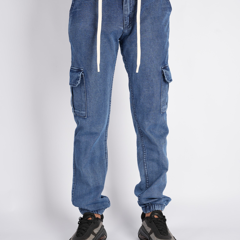 Pack de 2 Jeans cargo Coupe relax Ref-CR9886V ( Noir +Bleu Foncé)