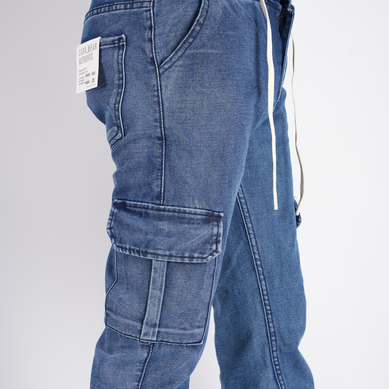 Pack de 2 Jeans cargo Coupe relax Ref-CR9886V ( Noir +Bleu Foncé)