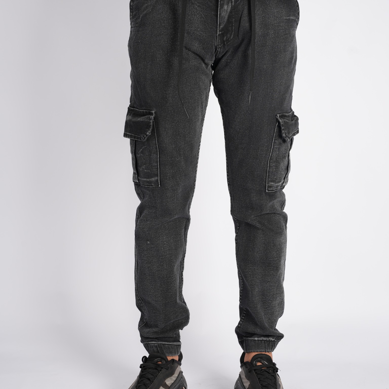 Pack de 2 Jeans cargo Coupe relax Ref-CR9886V ( Noir +Bleu Foncé)