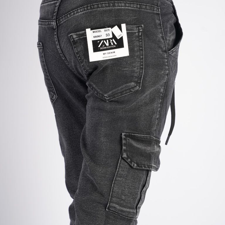 Pack de 2 Jeans cargo Coupe relax Ref-CR9886V ( Noir +Bleu Foncé)